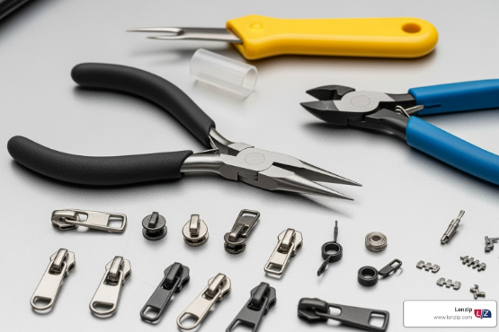 fixing zipper