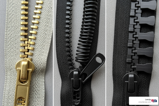 diffrent zippers
